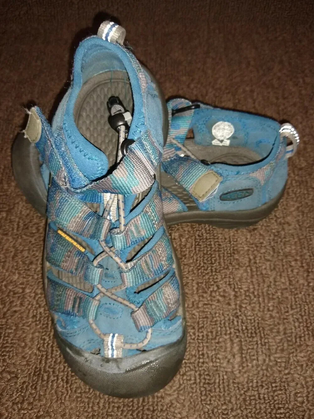 Keen Newport Kids Boys Waterproof Sandals Camo Blue Size 1